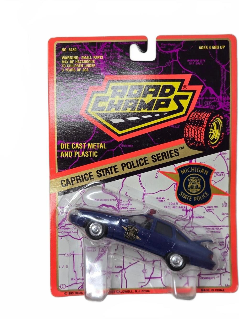 1993 Road Champs Die Cast Chevy Caprice Michigan State Police NIP [COPY]